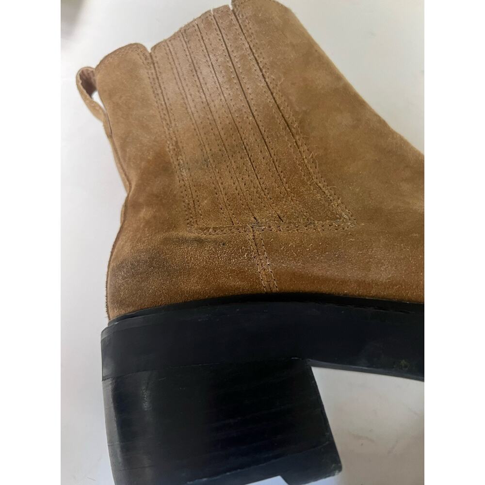 Madewell The Gwenda Platform Lug Ankle Boots In Toffee Suede Size 11 Women’s - Picture 9 of 10